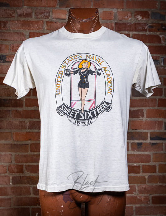 Vintage 80s US Naval Academy Sweet Sixteen Graphic T Shirt Large