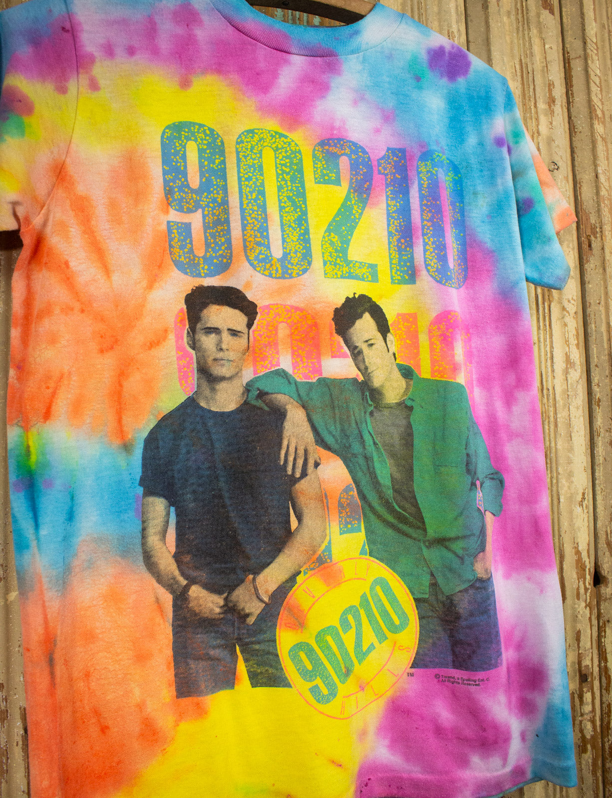 Vintage Beverly Hills 90210 Tie Dye Graphic T Shirt 90s