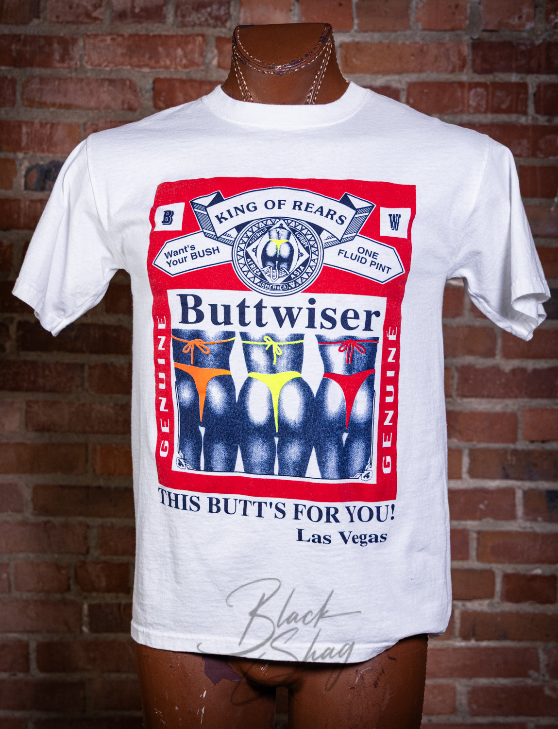 Vintage 90s Buttweiser Las Vegas Graphic T Shirt Medium