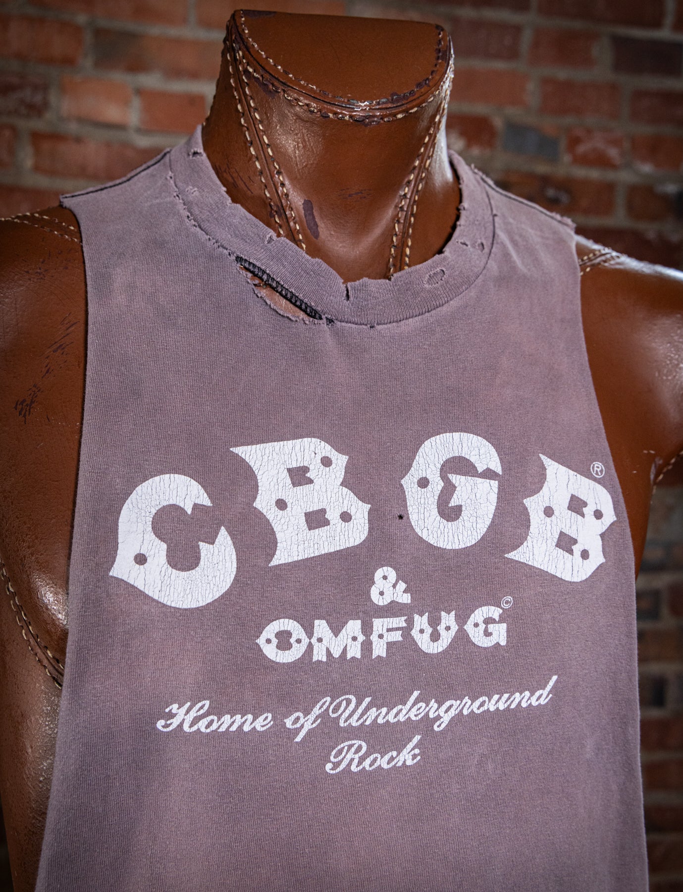 Vintage 90s CBGB Cut Off T Shirt XL