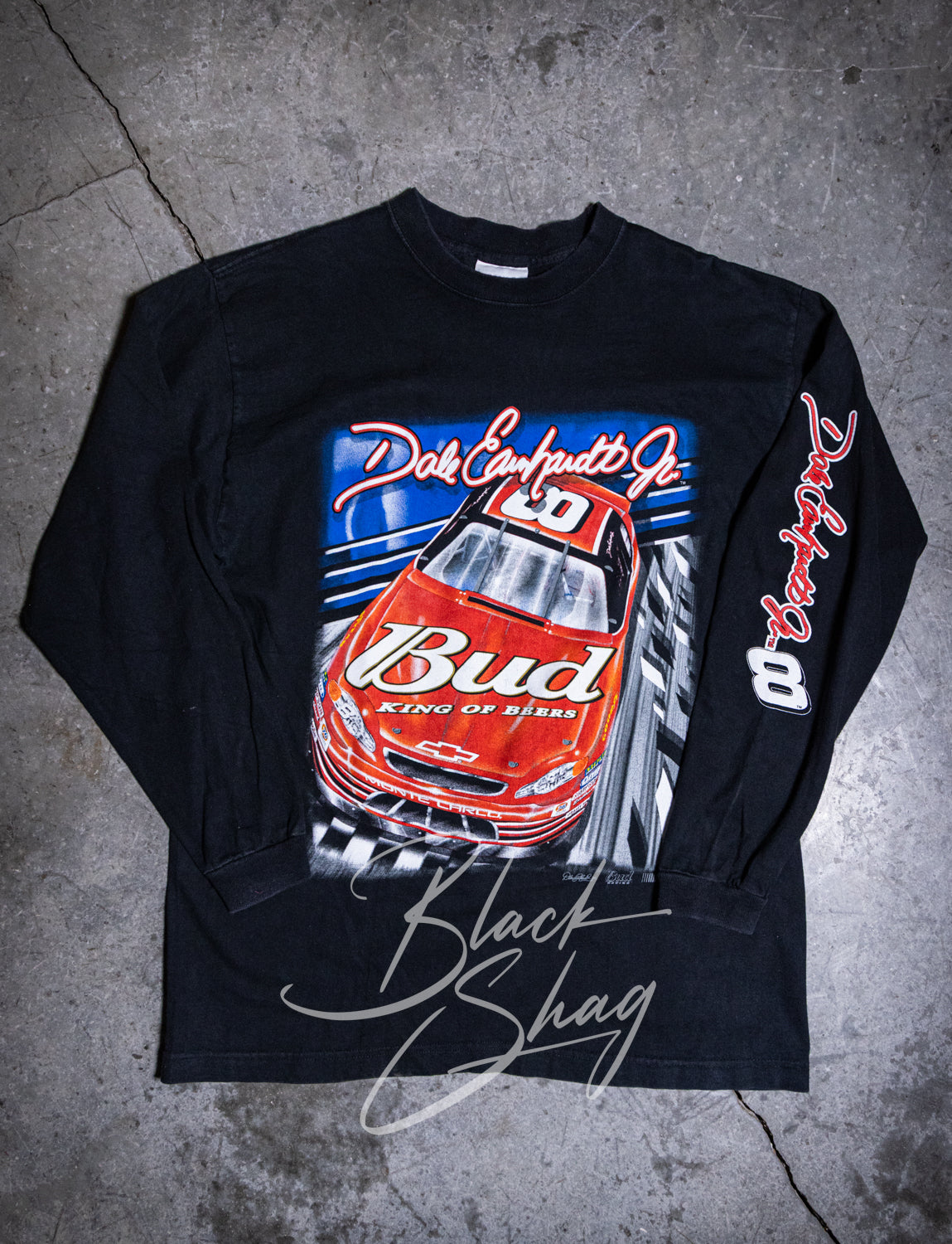 Vintage 90s Dale Earnhardt Jr Nascar Long Sleeve Racing T Shirt XL