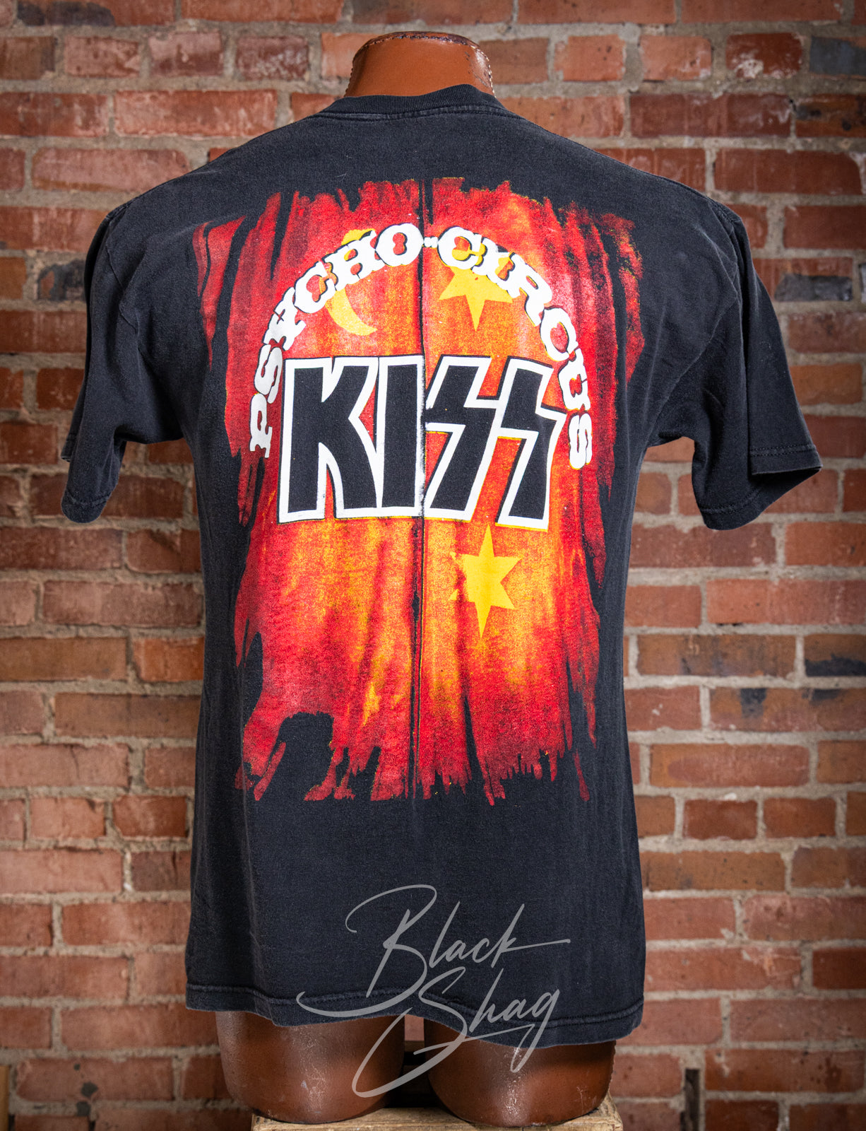 Vintage 90s Kiss Psycho Circus Concert T Shirt Large – Black Shag