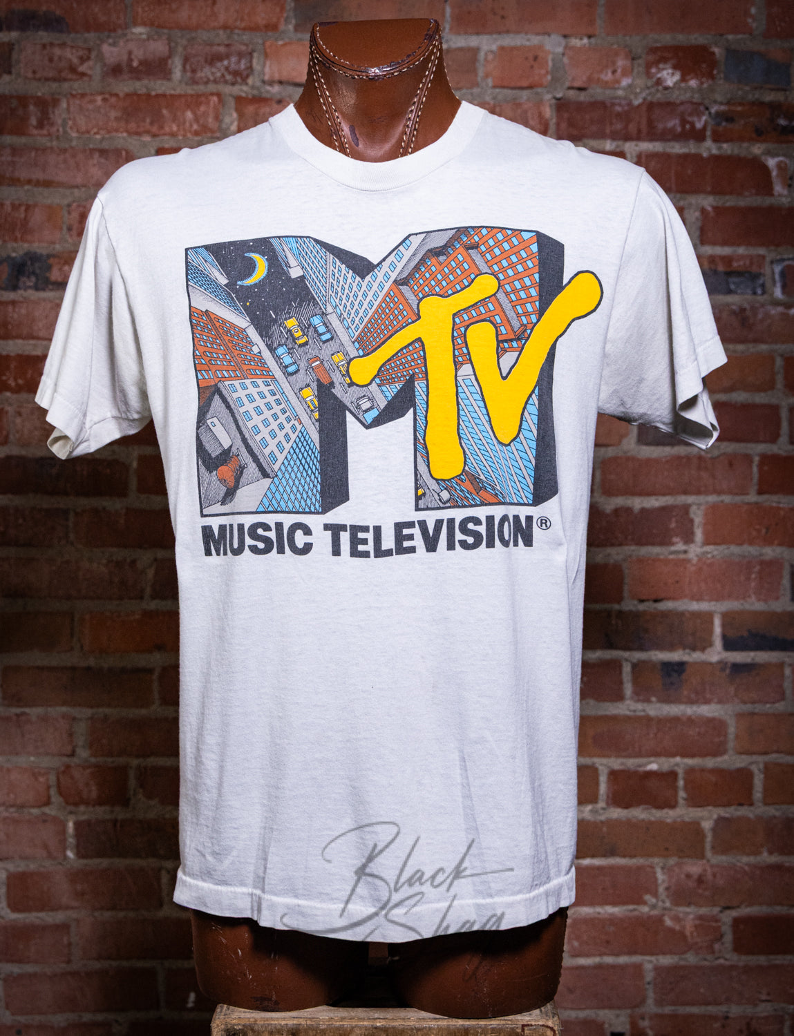 Vintage 1991 MTV City Logo Graphic T Shirt XL
