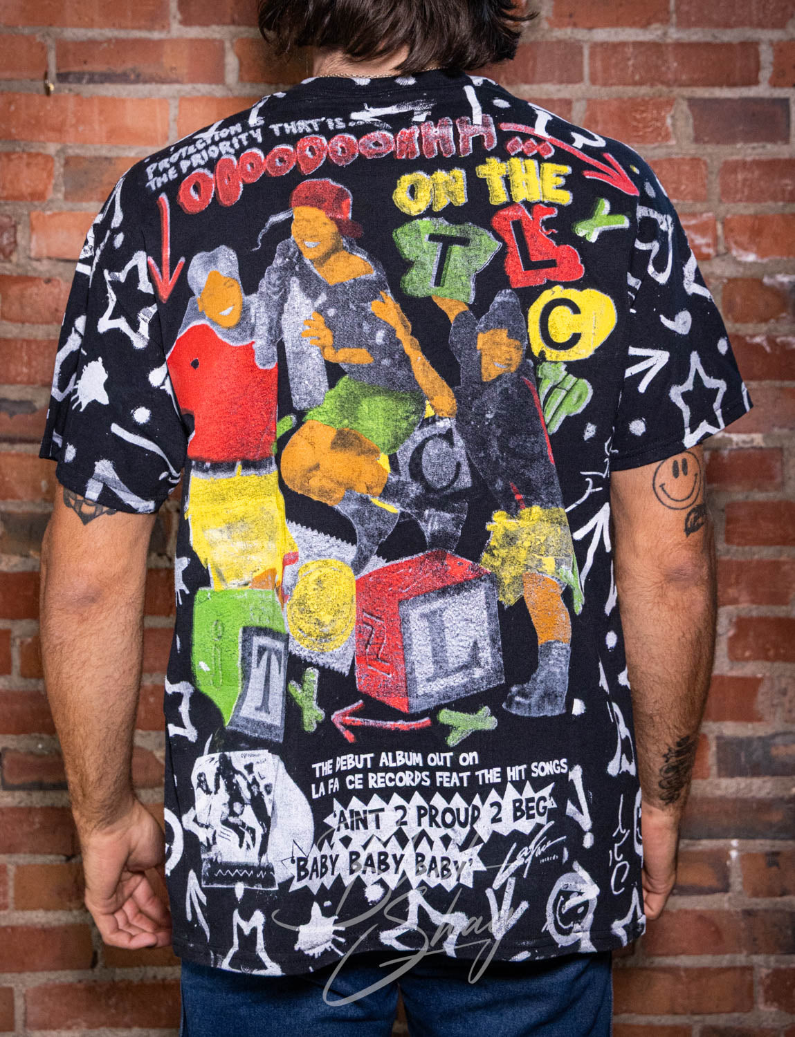 Vintage 90s TLC Ooooooohhh... On the TLC Tip AOP Concert T Shirt Large XL