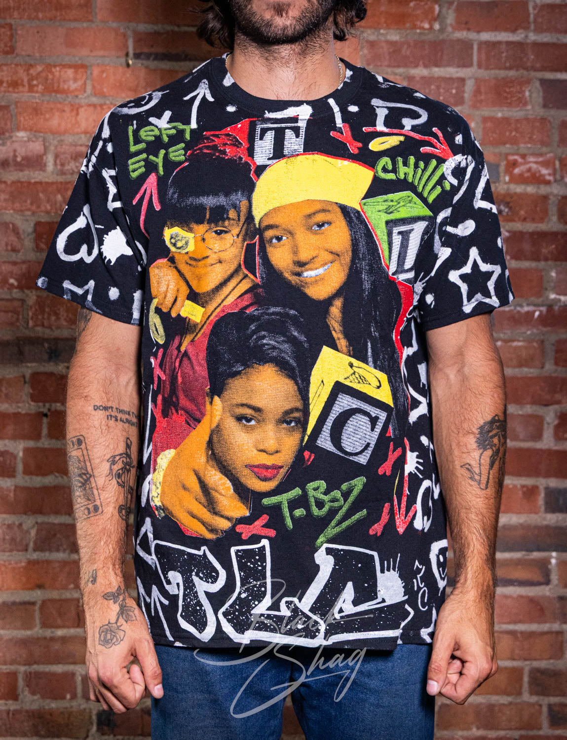 Vintage 90s TLC Ooooooohhh... On the TLC Tip AOP Concert T Shirt Large XL