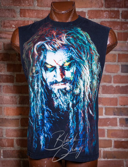 Vintage 90s Rob Zombie 100% Hardcore Cut Off Concert T Shirt Large
