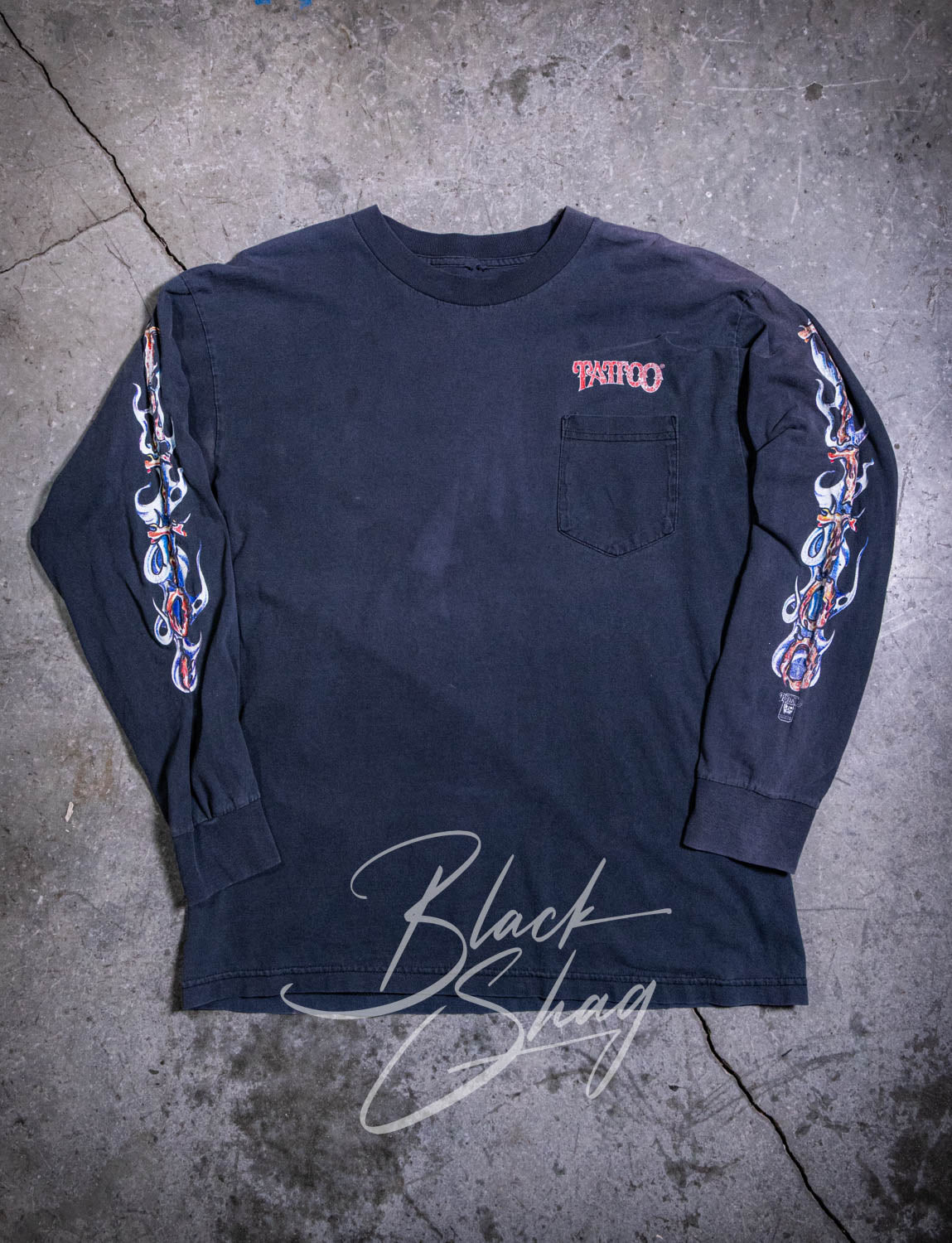 Vintage 90s Tattoo Myrtle Beach Easyriders Long Sleeve Graphic T Shirt Large