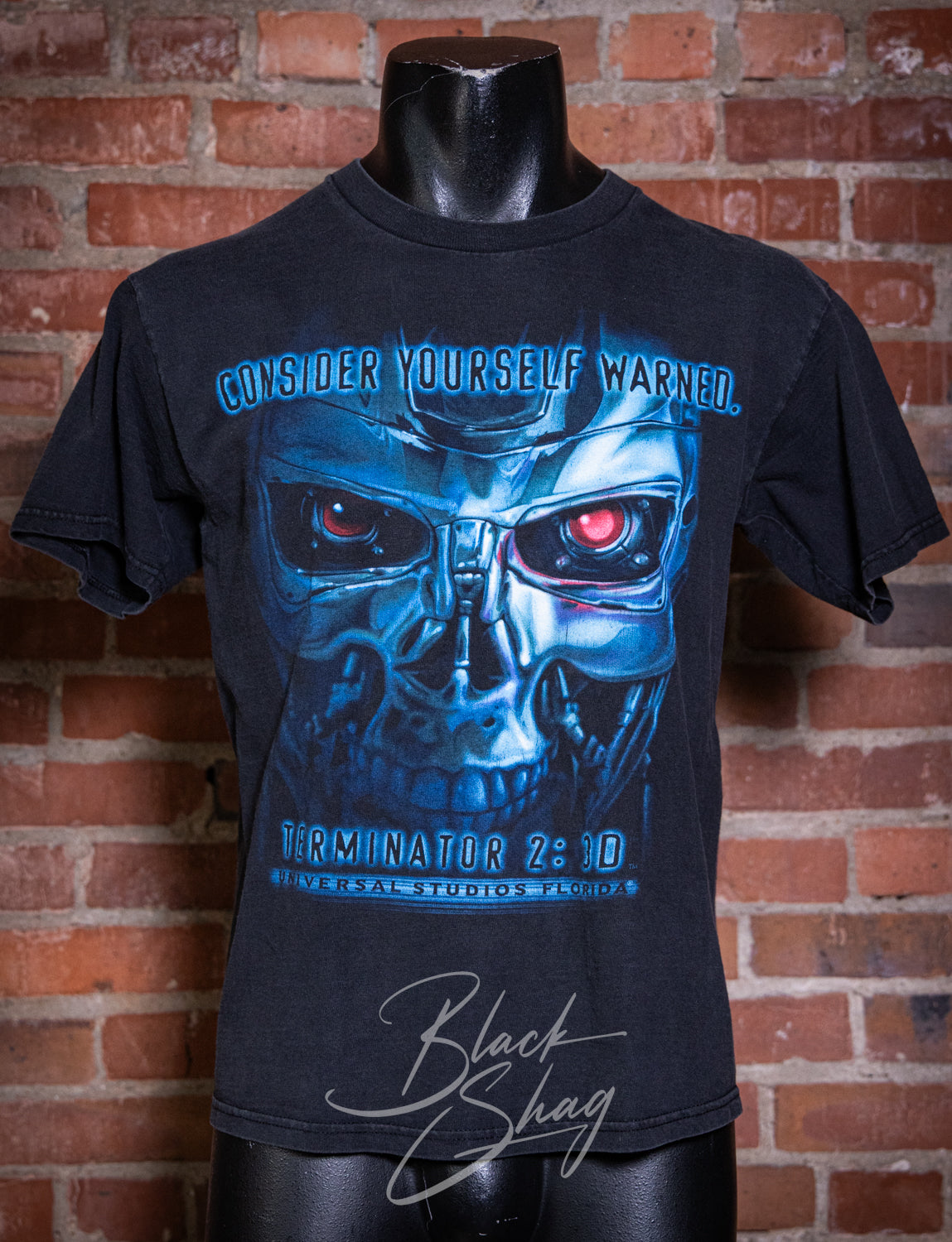 Vintage 90s Universal Studios Terminator 2 3D Graphic T Shirt Medium