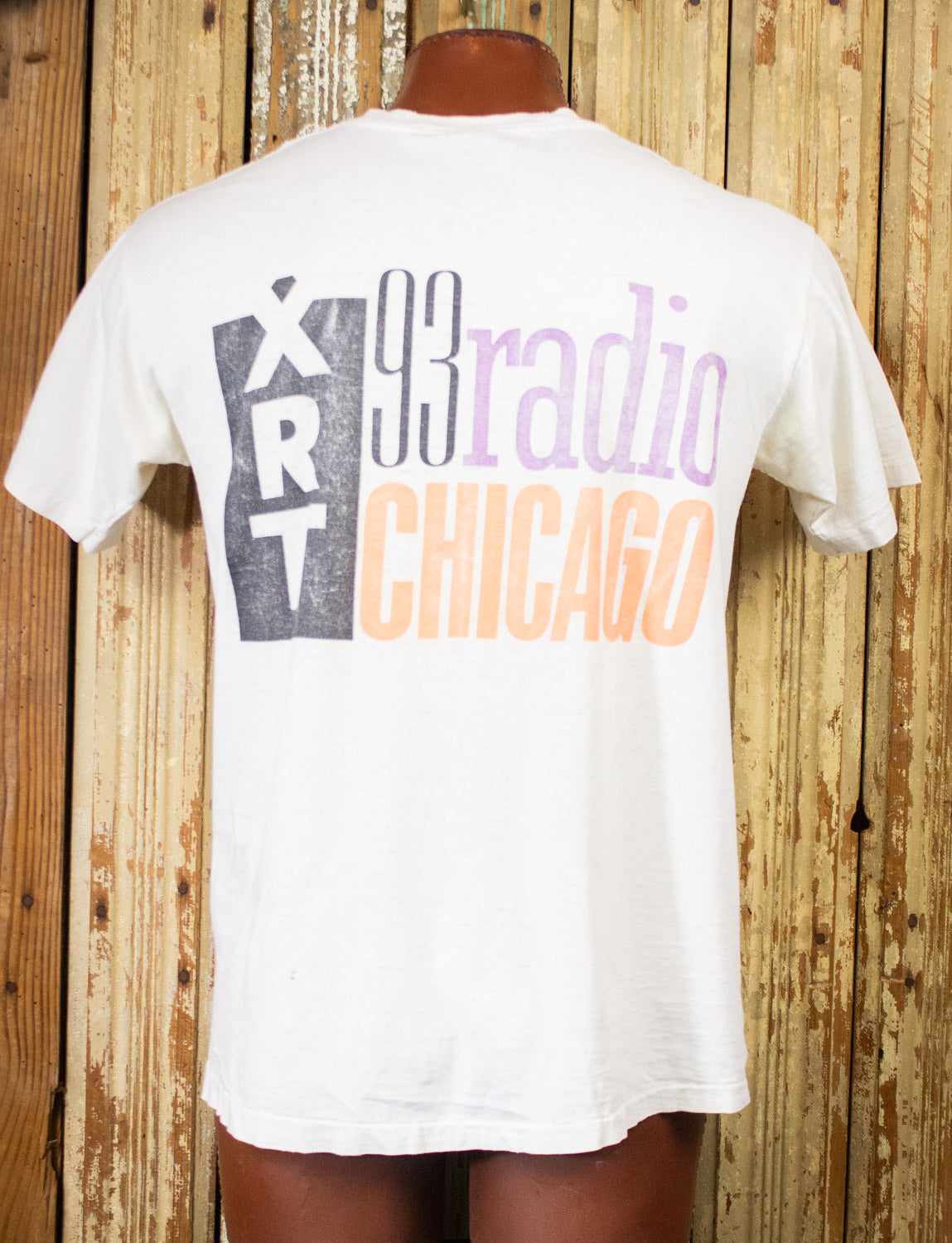 Vintage 93 XRT Chicago Radio Move Some Place Cooler Graphic T Shirt 90s White XL