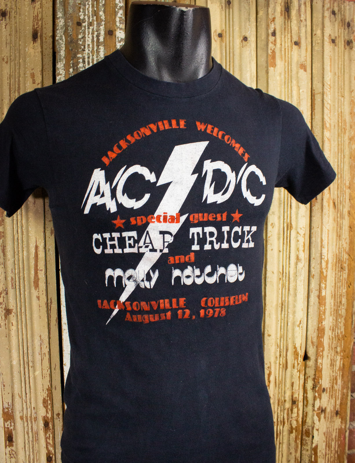 Vintage AC/DC Jacksonville Coliseum Concert T Shirt 1978 Black XS ...