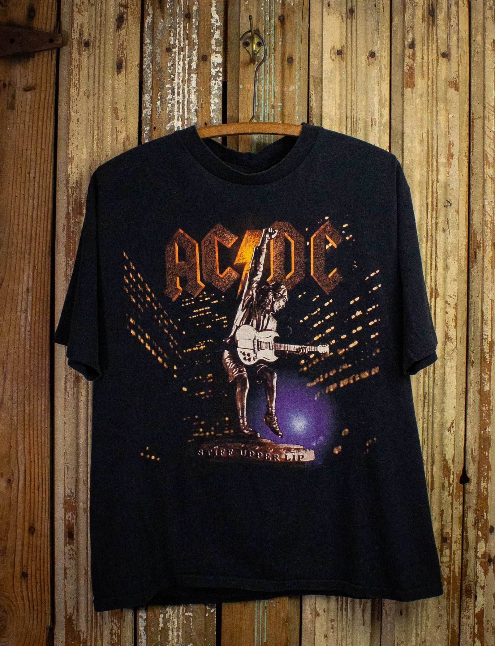 Vintage AC/DC Stiff Upper Lip Concert T Shirt 2000 Black Large