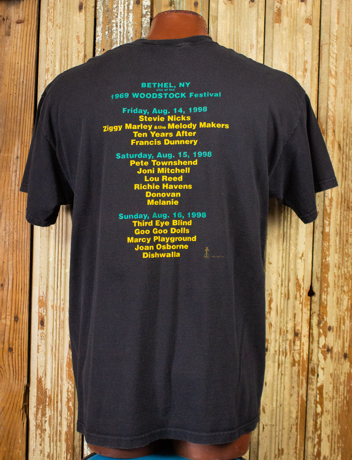 Vintage A Day In The Garden Festival Concert T Shirt 1998 Black XL