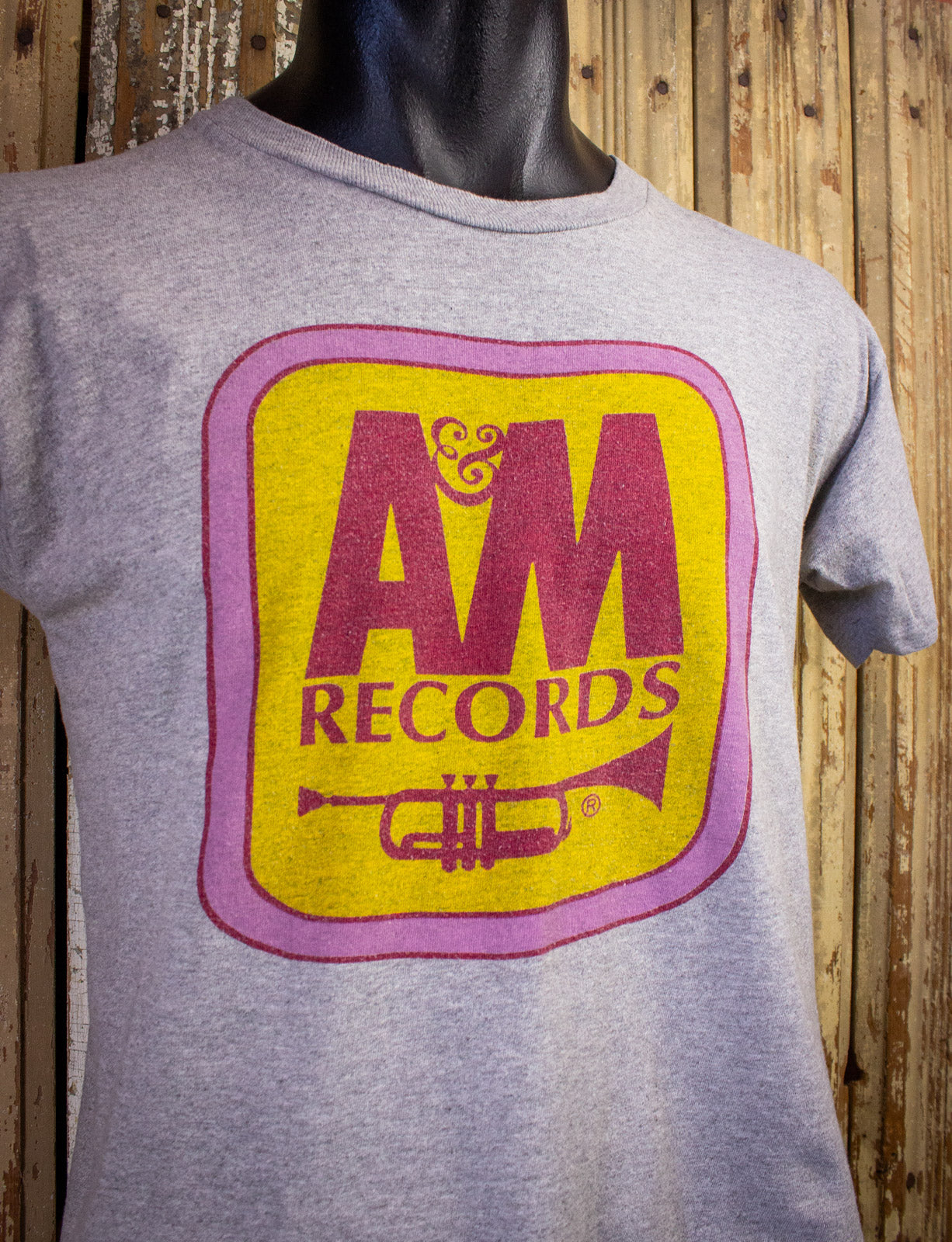 Vintage A&M Records Graphic T Shirt 1972 Gray Medium