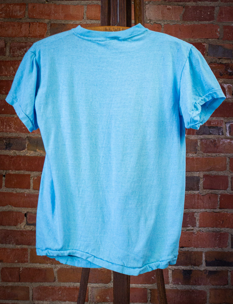 Vintage Achy Breaky Heart Graphic T Shirt 90s Cyan Small