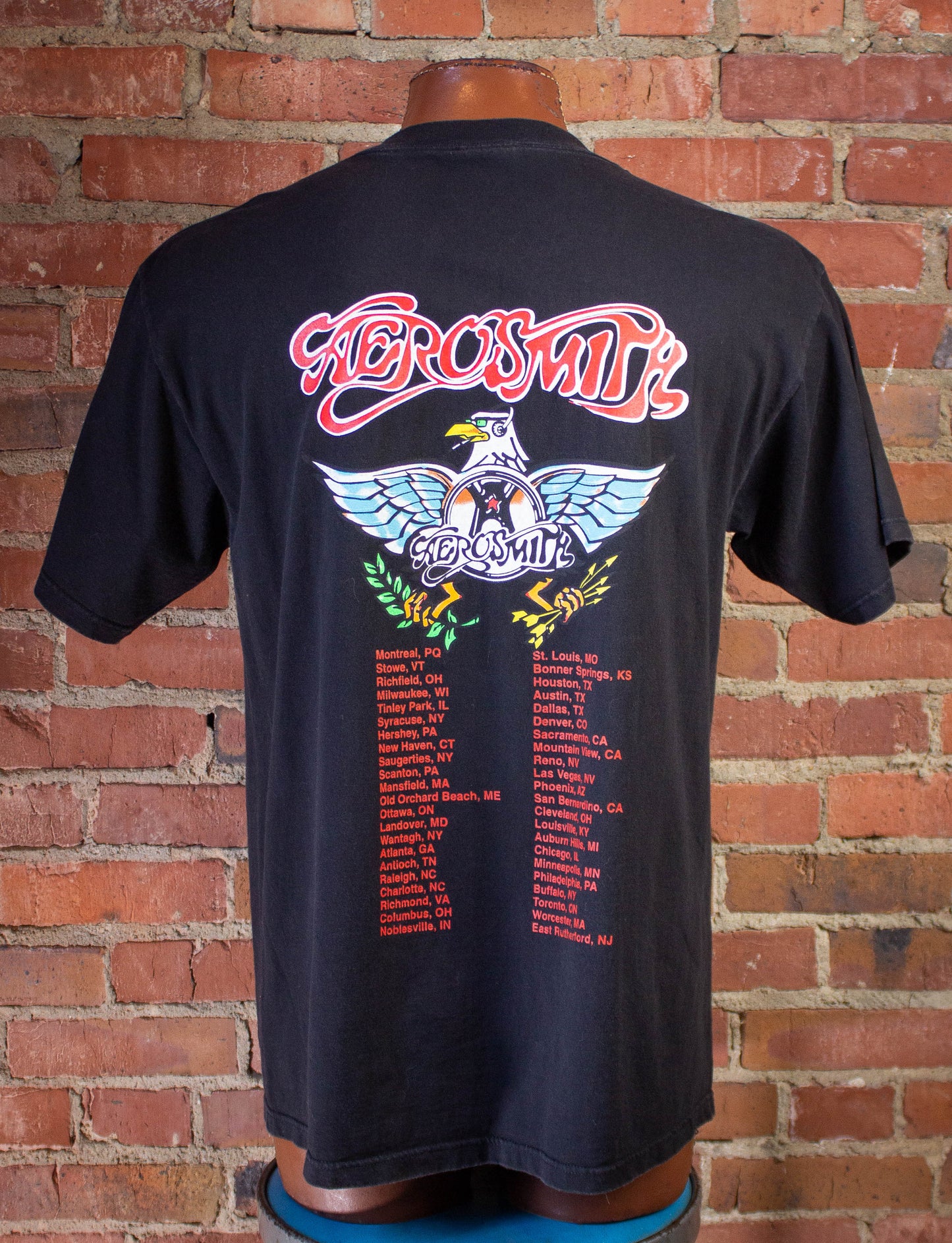 Vintage Aerosmith Aero Force One Concert T-Shirt 1993 Large