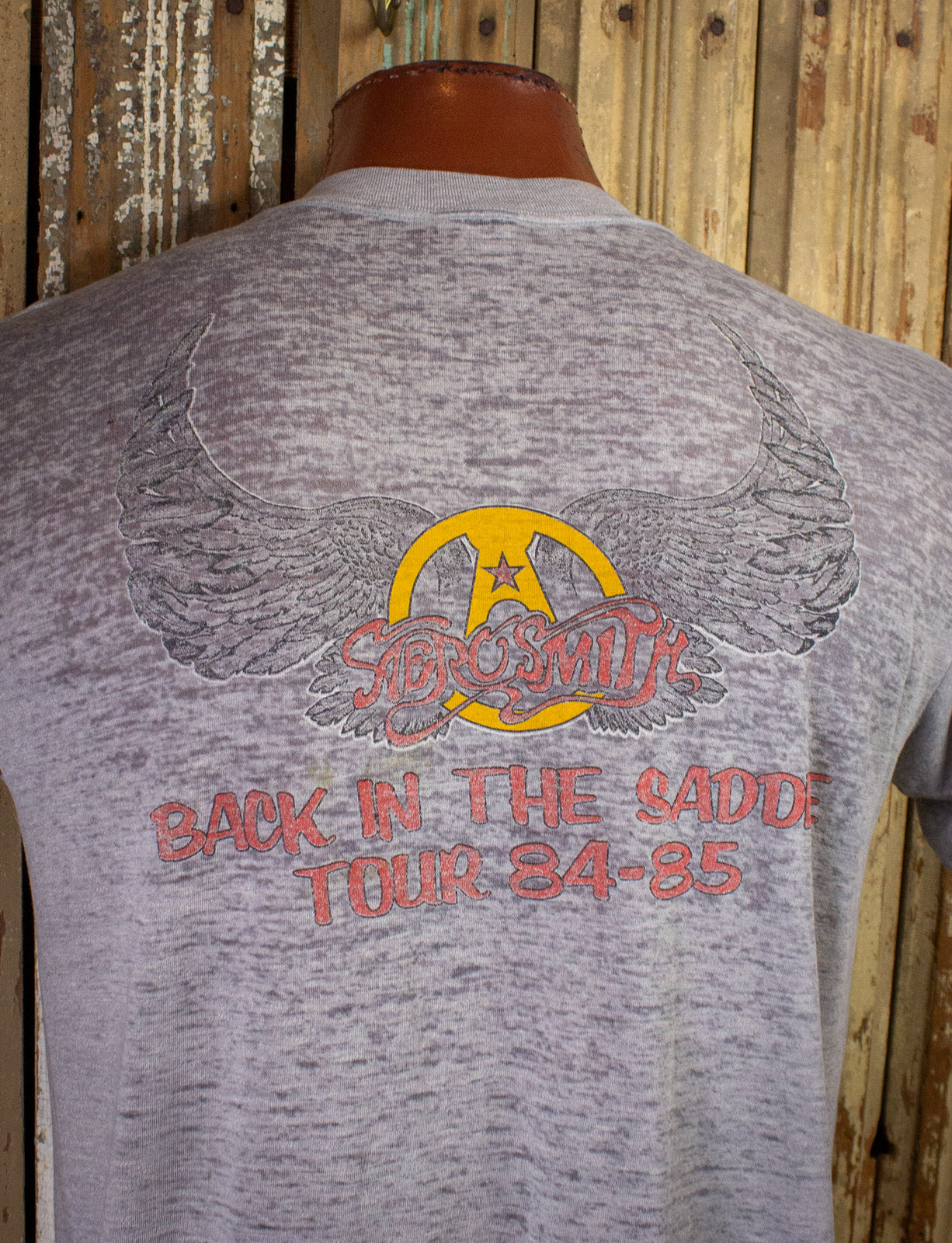Vintage Aerosmith Back In The Saddle Tour Concert T Shirt 1984-85 Gray Large