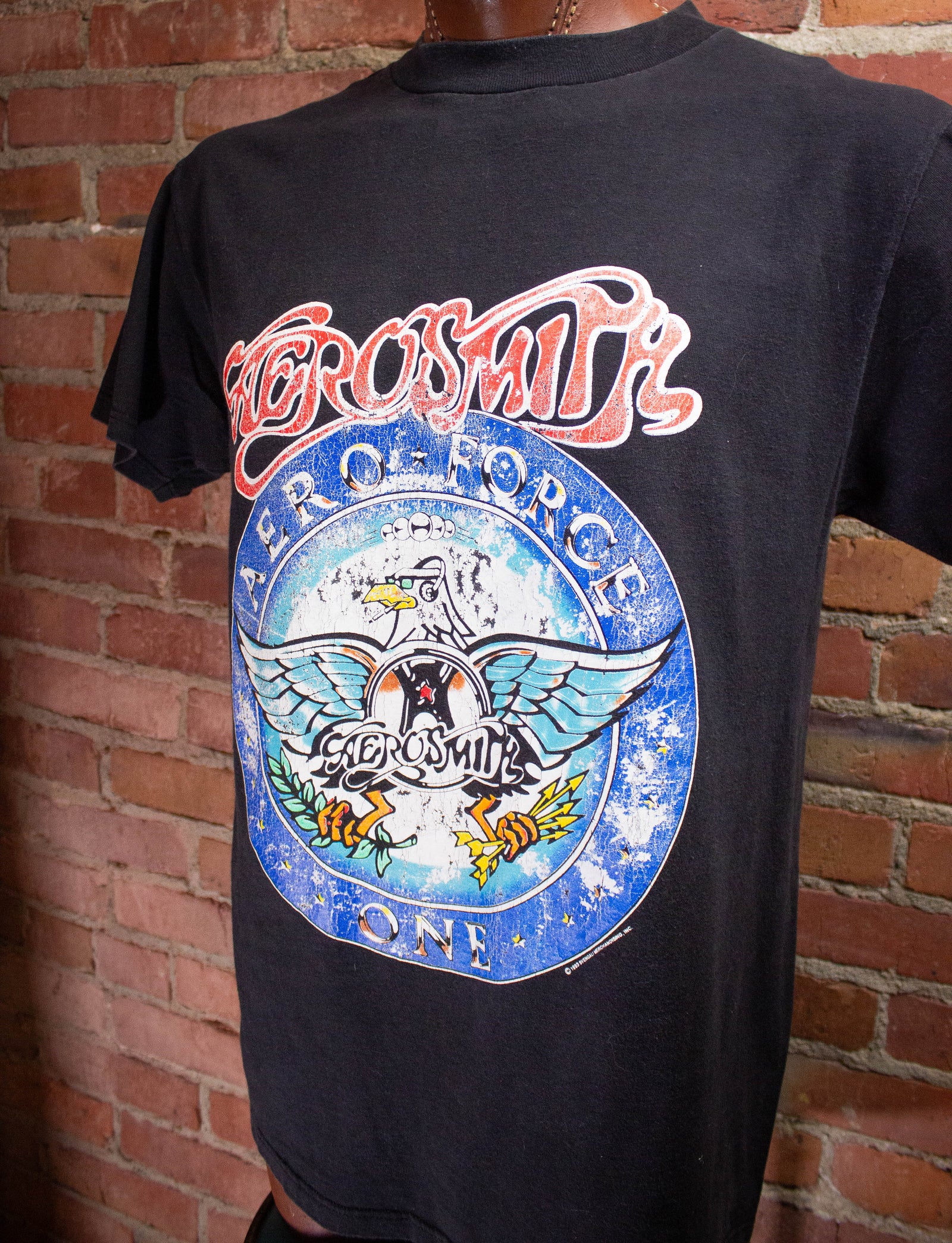 Vintage Aerosmith Aeroforce One Get A Grip Concert T-Shirt 1993 L