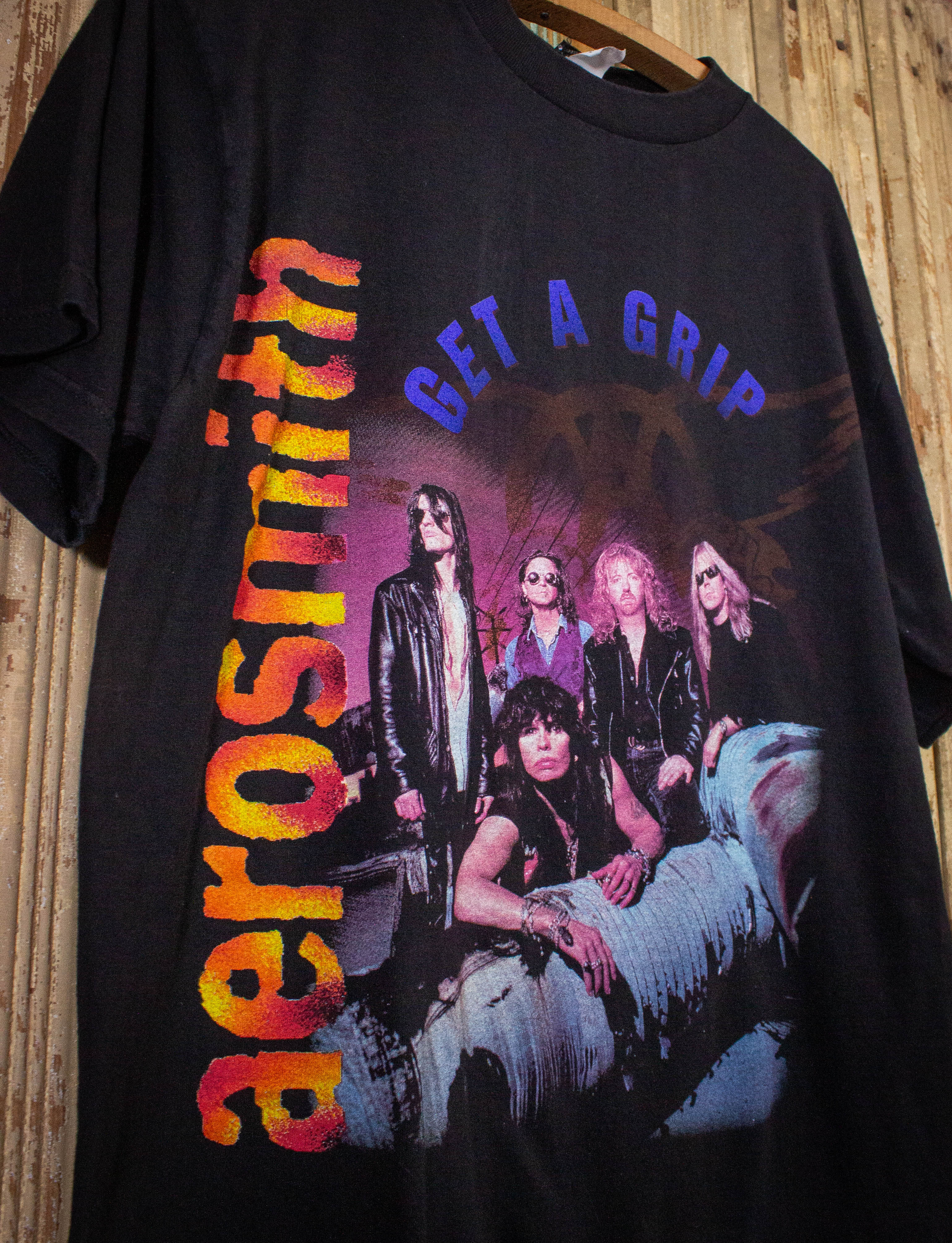 Vintage Aerosmith Get A Grip World Tour Concert T Shirt 1994 Black Large