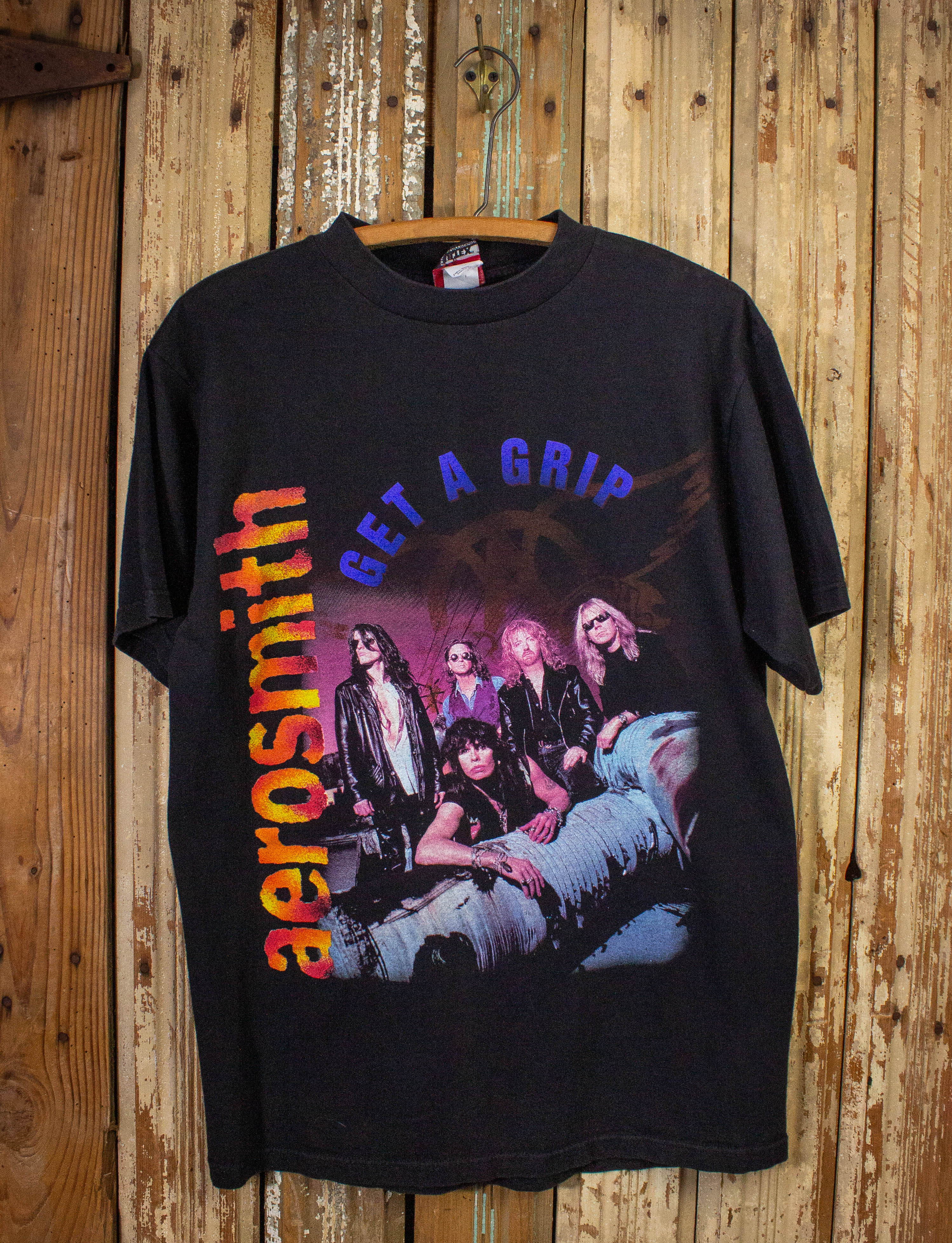 Vintage Aerosmith Get A Grip World Tour Concert T Shirt 1994 Black Large