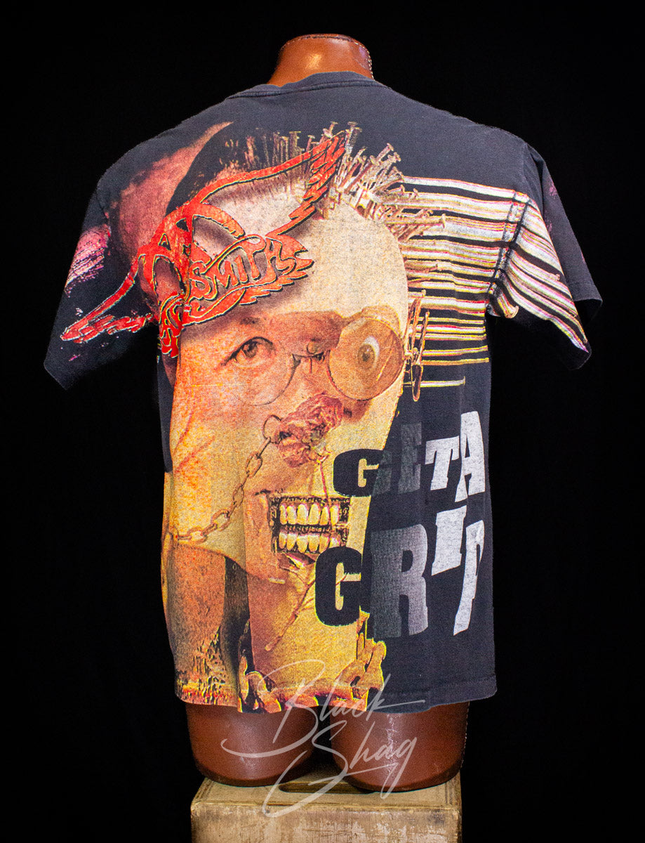 Vintage Aerosmith Get a Grip Skull All Over Print Concert T Shirt 1994 XL