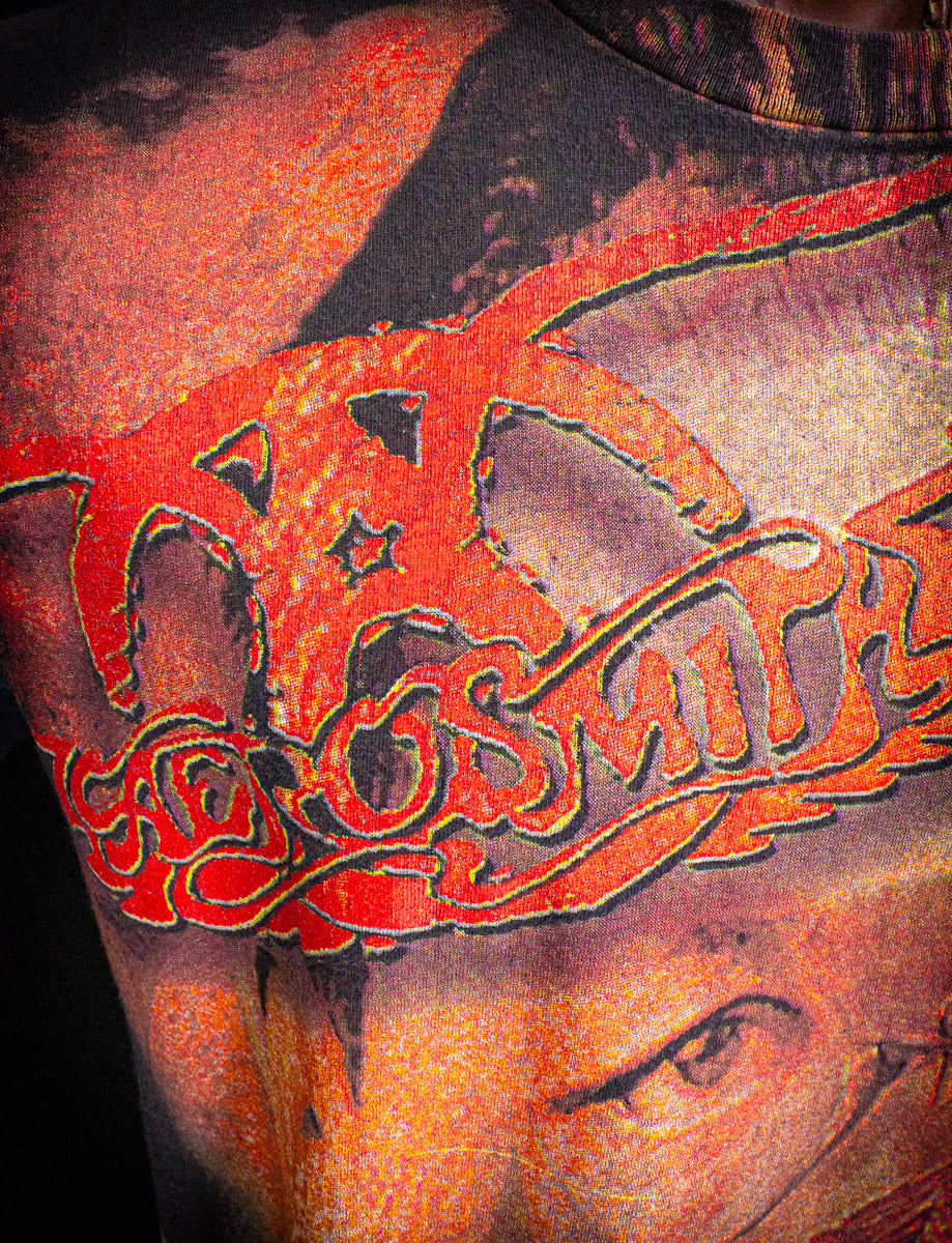 Vintage Aerosmith Get a Grip Skull All Over Print Concert T Shirt