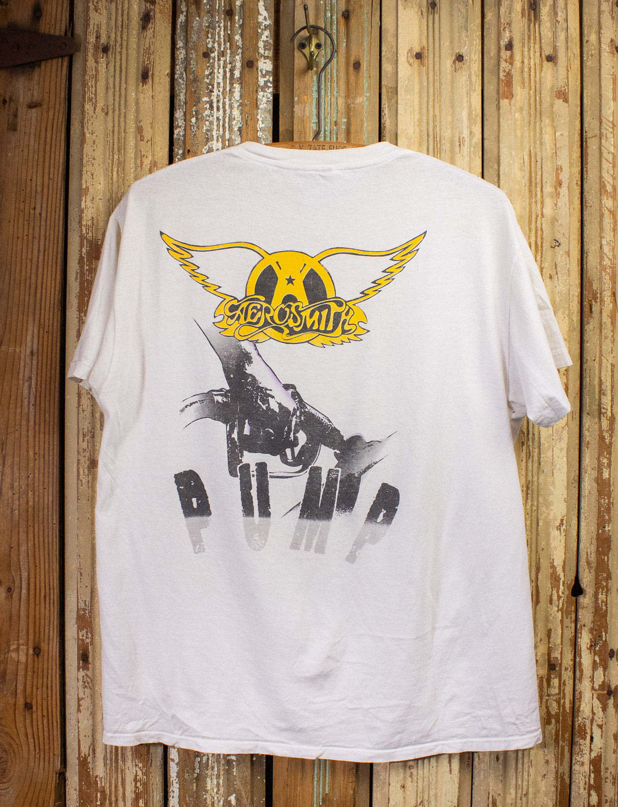 Vintage Aerosmith Pump Concert T Shirt 1989 White Large