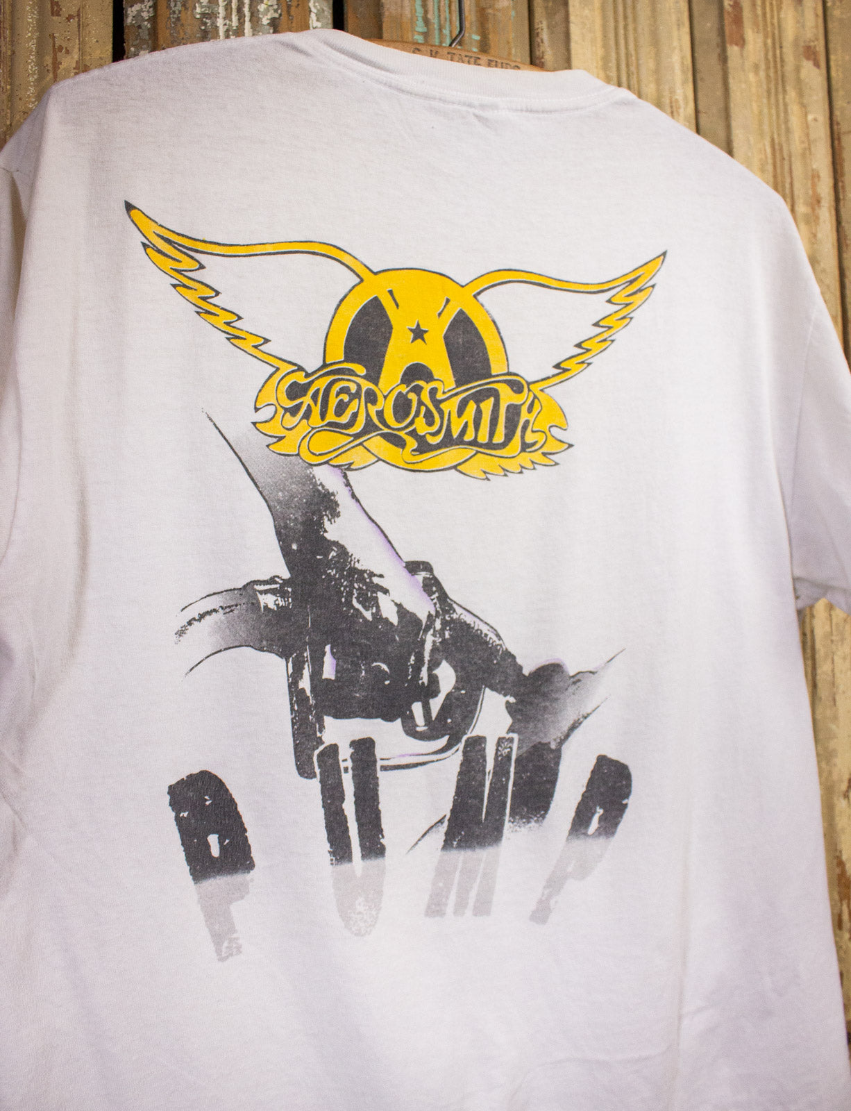 Vintage Aerosmith Pump Concert T Shirt 1989 White Large