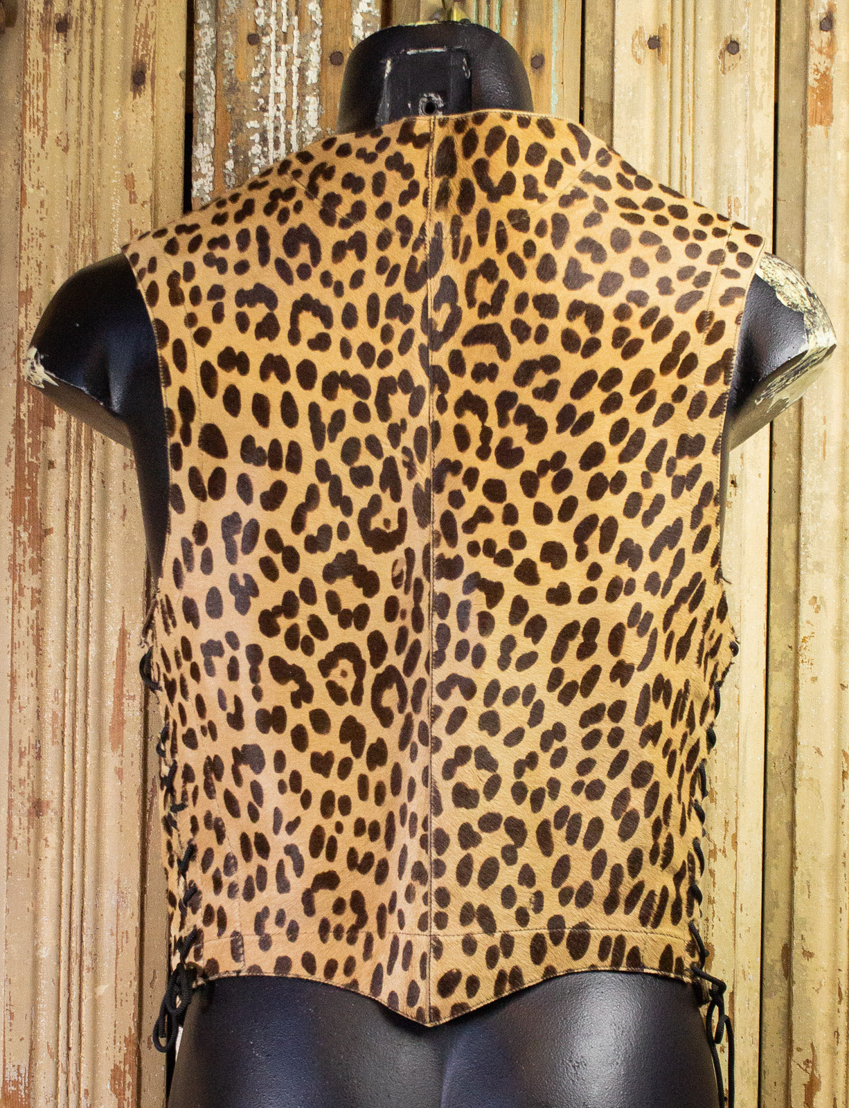 Vintage Agatha Custom Leopard Vest Medium