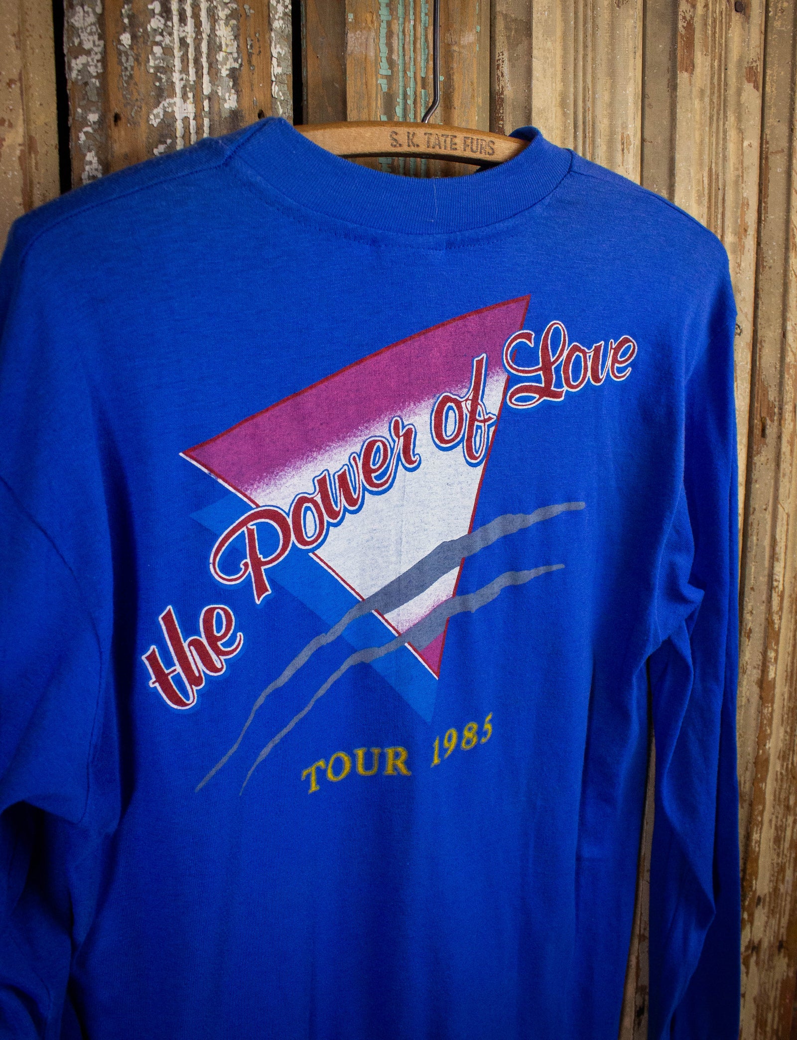 Vintage Air Supply Power Of Love Long Sleeve Concert T Shirt 1985 Blue Medium