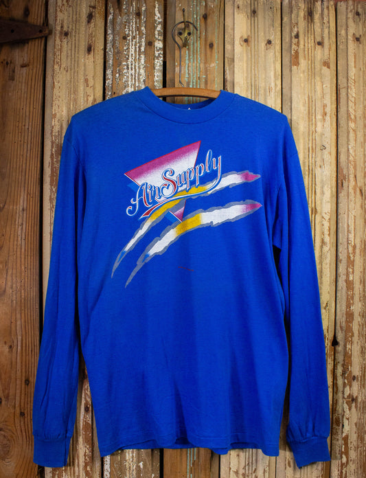 Vintage Air Supply Power Of Love Long Sleeve Concert T Shirt 1985 Blue Medium