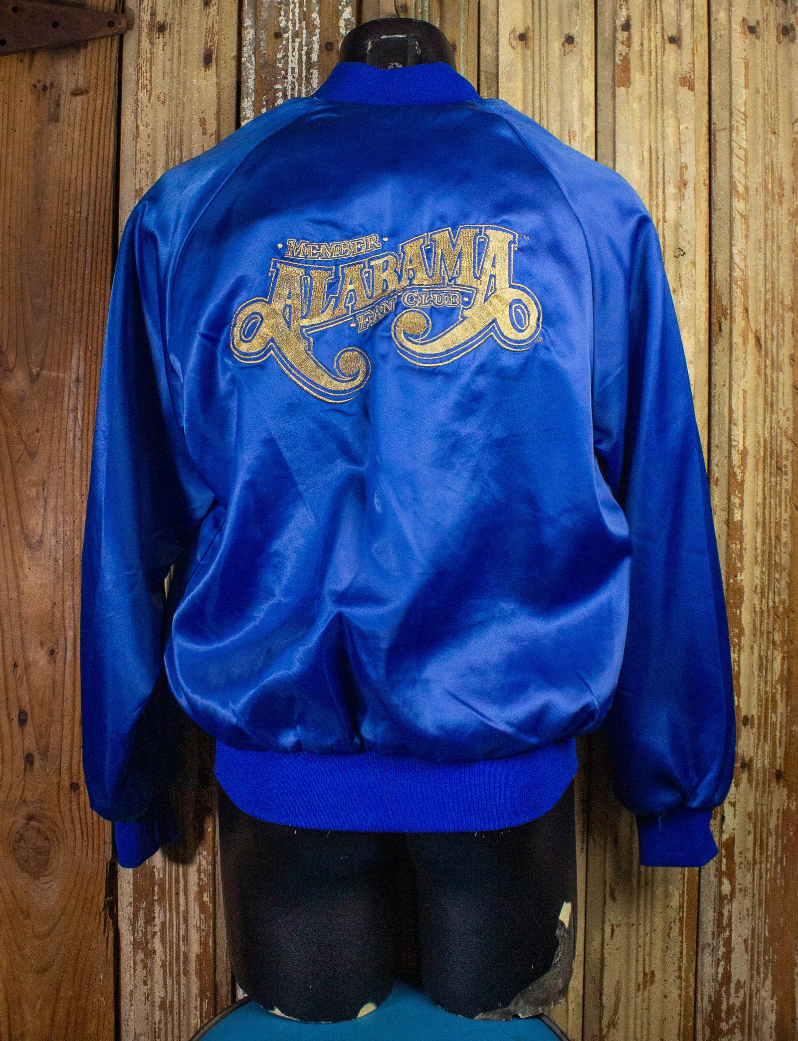 Vintage Alabama Fan Club Nylon Bomber Jacket Blue Medium