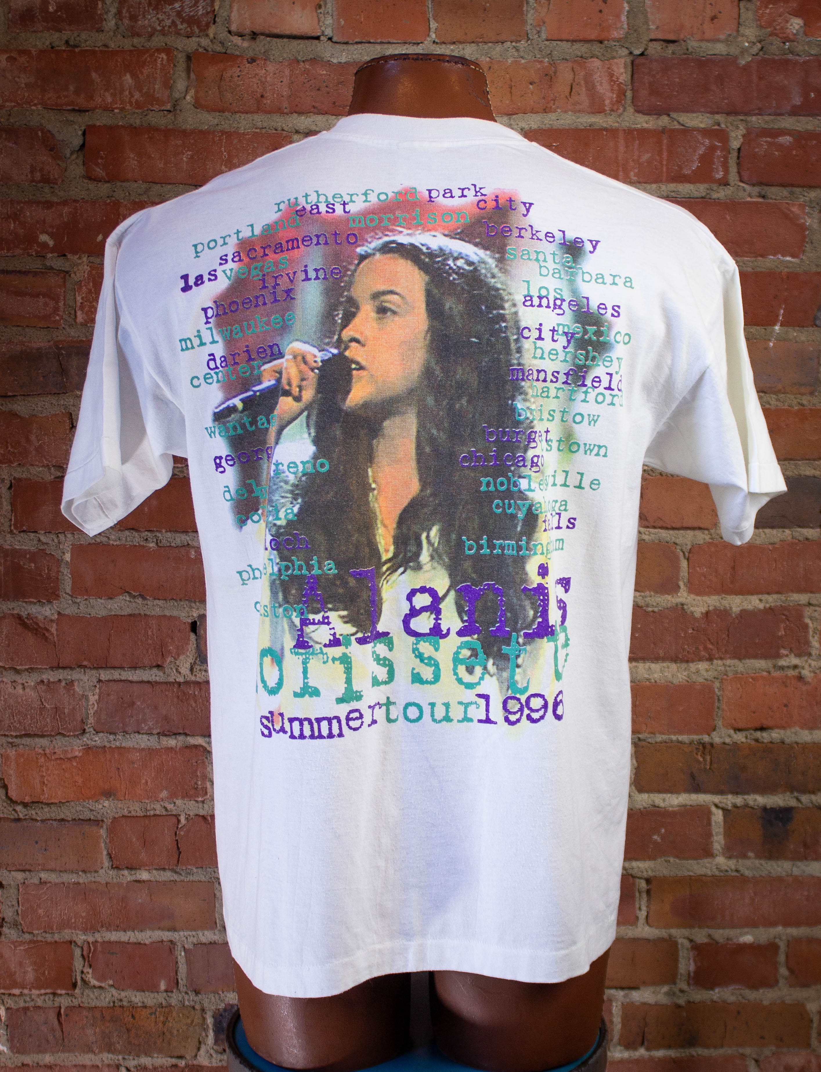 Vintage Alanis Morissette Summer Tour Concert T-Shirt 1996 XL