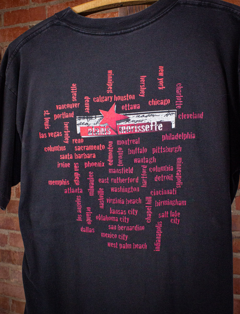 Vintage Alanis Morissette Concert T Shirt 90s Black Large