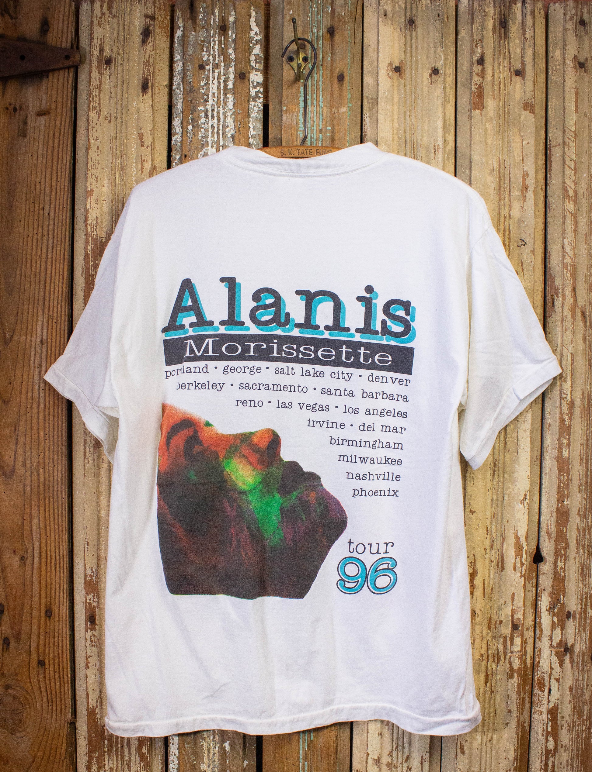 Vintage Alanis Morissette Jagged Little Pill Concert T Shirt 1996 White Large