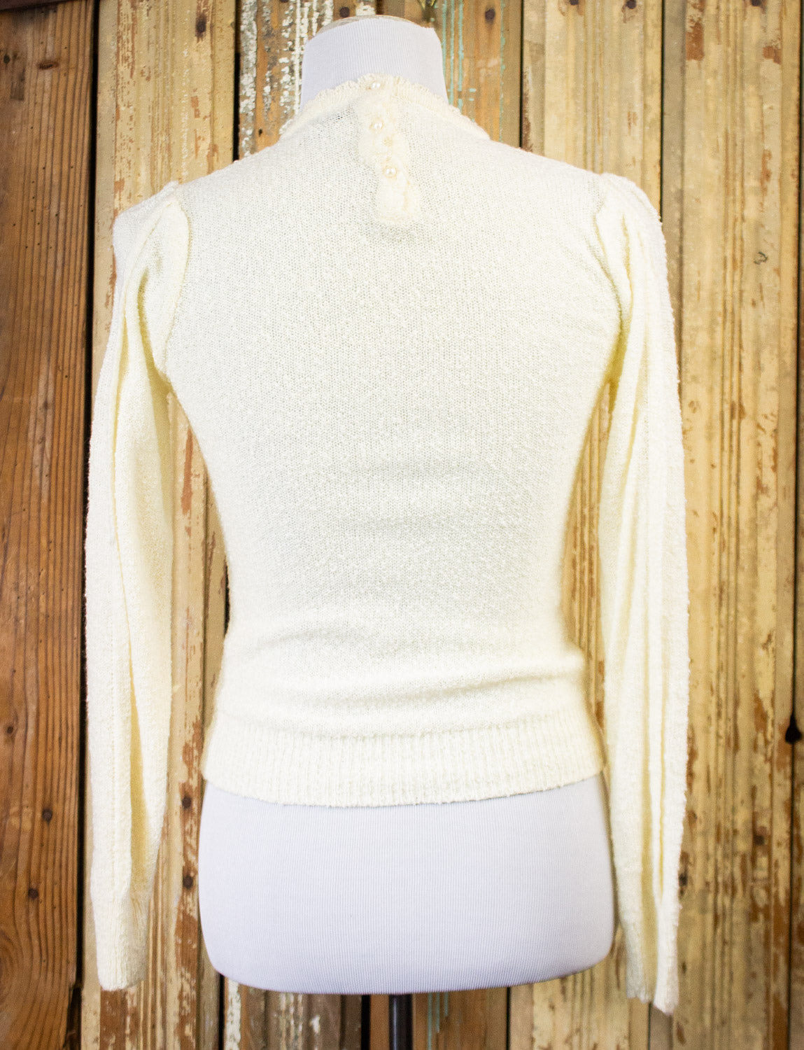 Vintage Alberoy Cream Sweater 80s XS