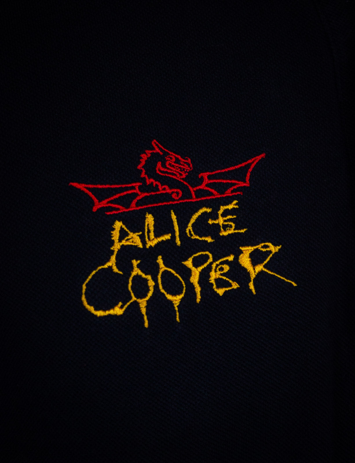 Vintage Alice Cooper Crew Concert Polo Shirt 80s Large