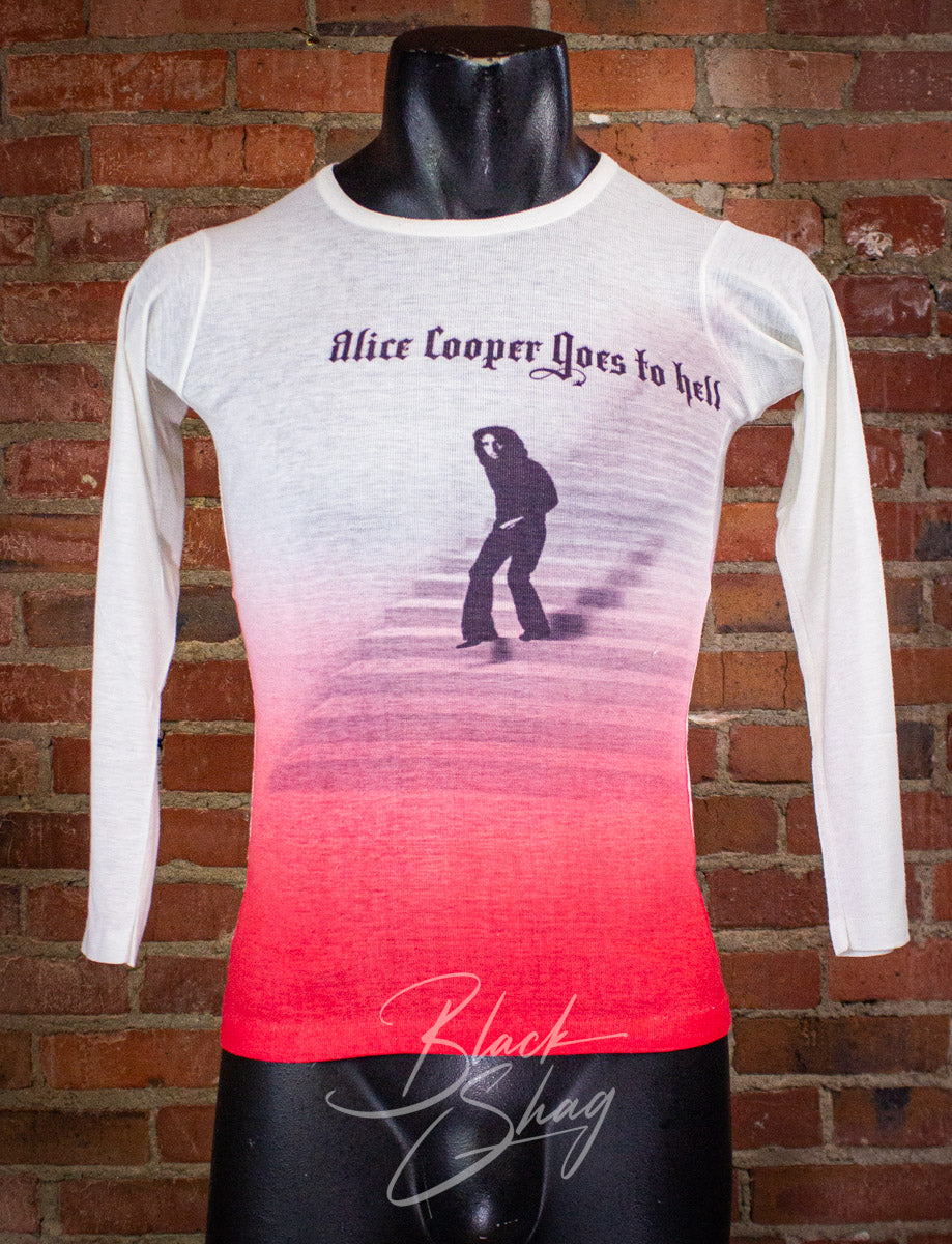 Vintage Alice Cooper Goes To Hell Long Sleeve Concert T Shirt 1976 XXS
