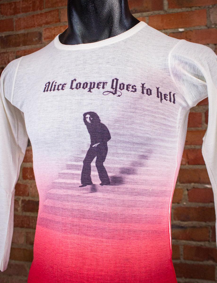 Vintage Alice Cooper Goes To Hell Long Sleeve Concert T Shirt 1976 XXS