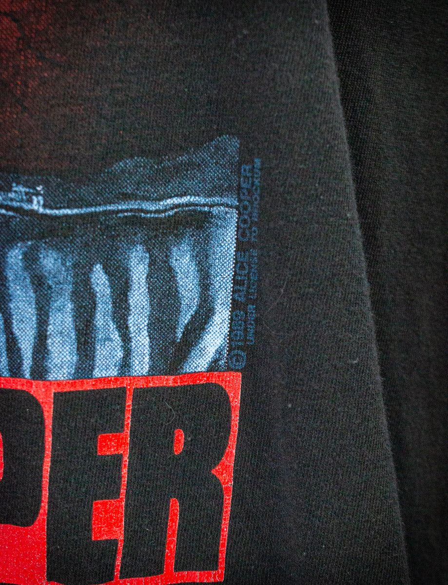 Vintage 1989 Alice Cooper Trash Concert T Shirt Small – Black Shag