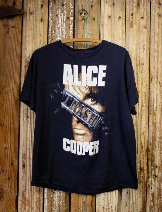 Vintage Alice Cooper Trashes Detroit Concert t Shirt 1989 Black XL