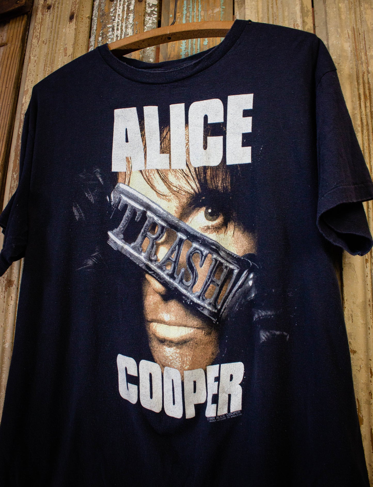 Vintage Alice Cooper Trashes Detroit Concert t Shirt 1989 Black XL