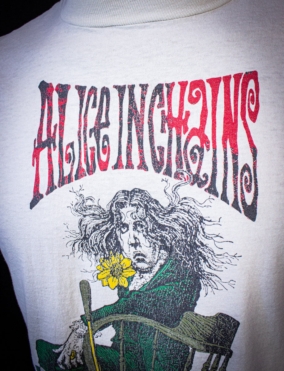 Vintage Alice in Chains Angry Chair Concert T Shirt 1992 White XL