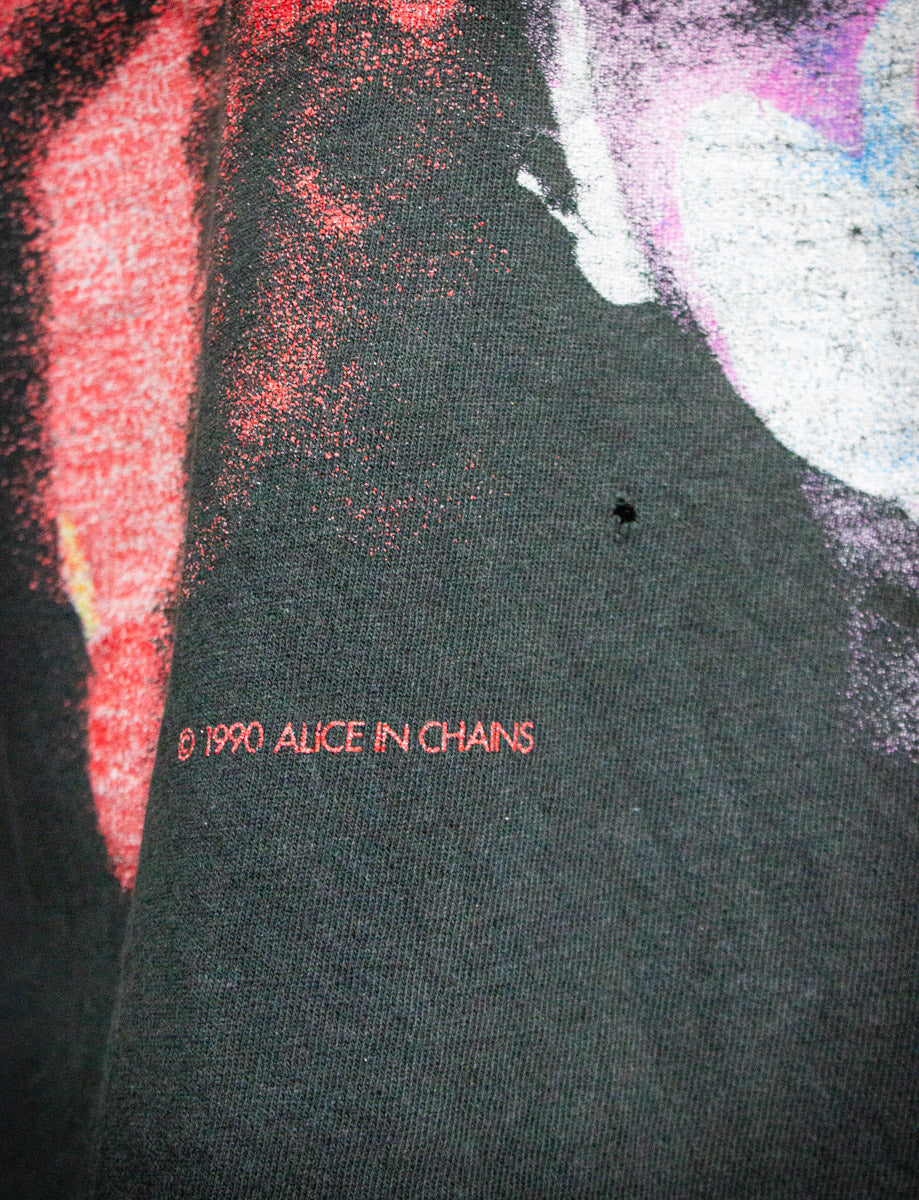 Vintage Alice in Chains Facelift Tour Concert T Shirt 1990 – Black