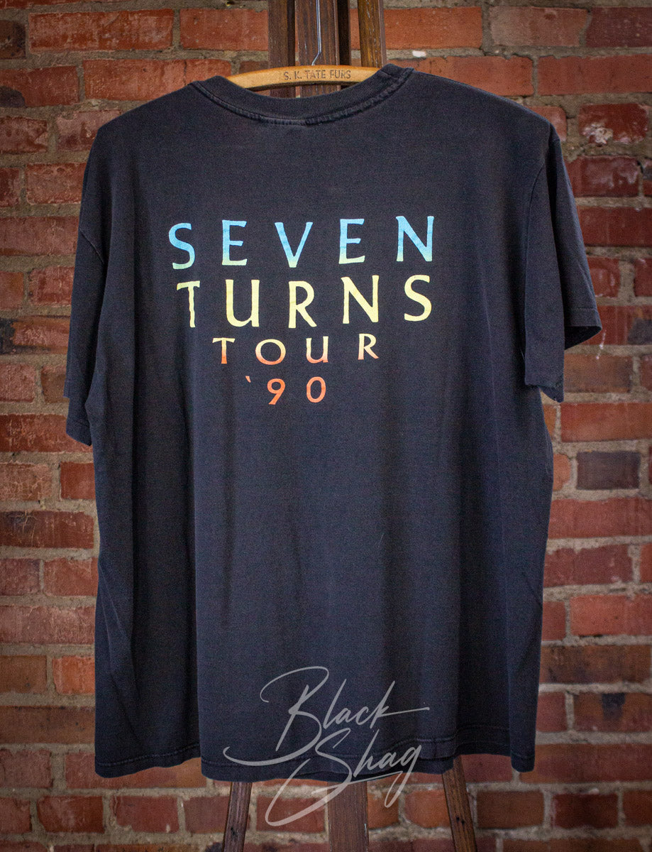 Vintage Allman Brothers Band Seven Turns Concert T Shirt 1990 Black L/XL