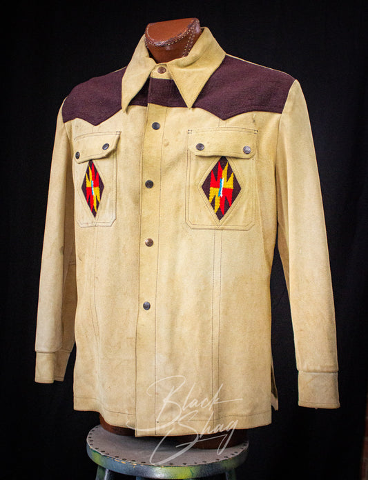 Vintage Americraft Chimayo Suede Jacket 70s 2XL