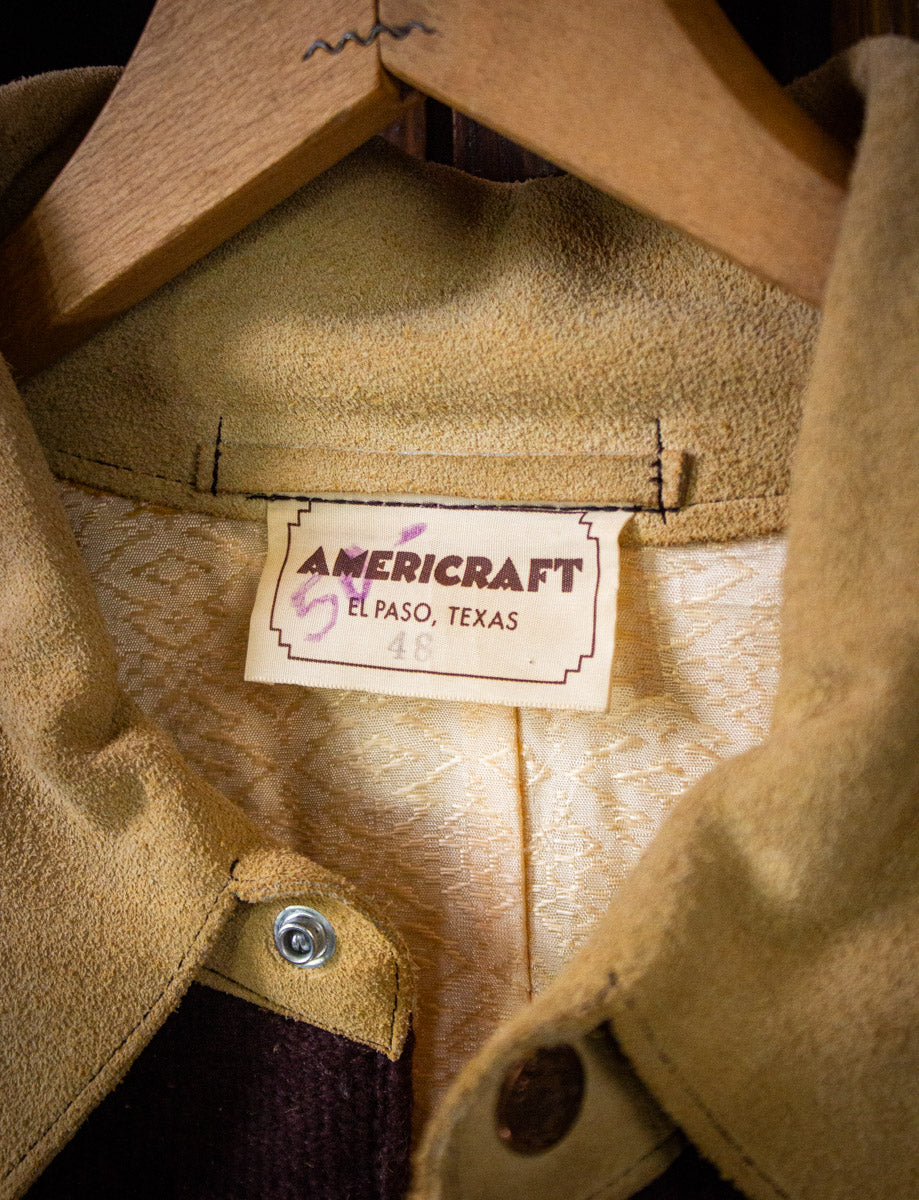 Vintage Americraft Chimayo Suede Jacket 70s 2XL