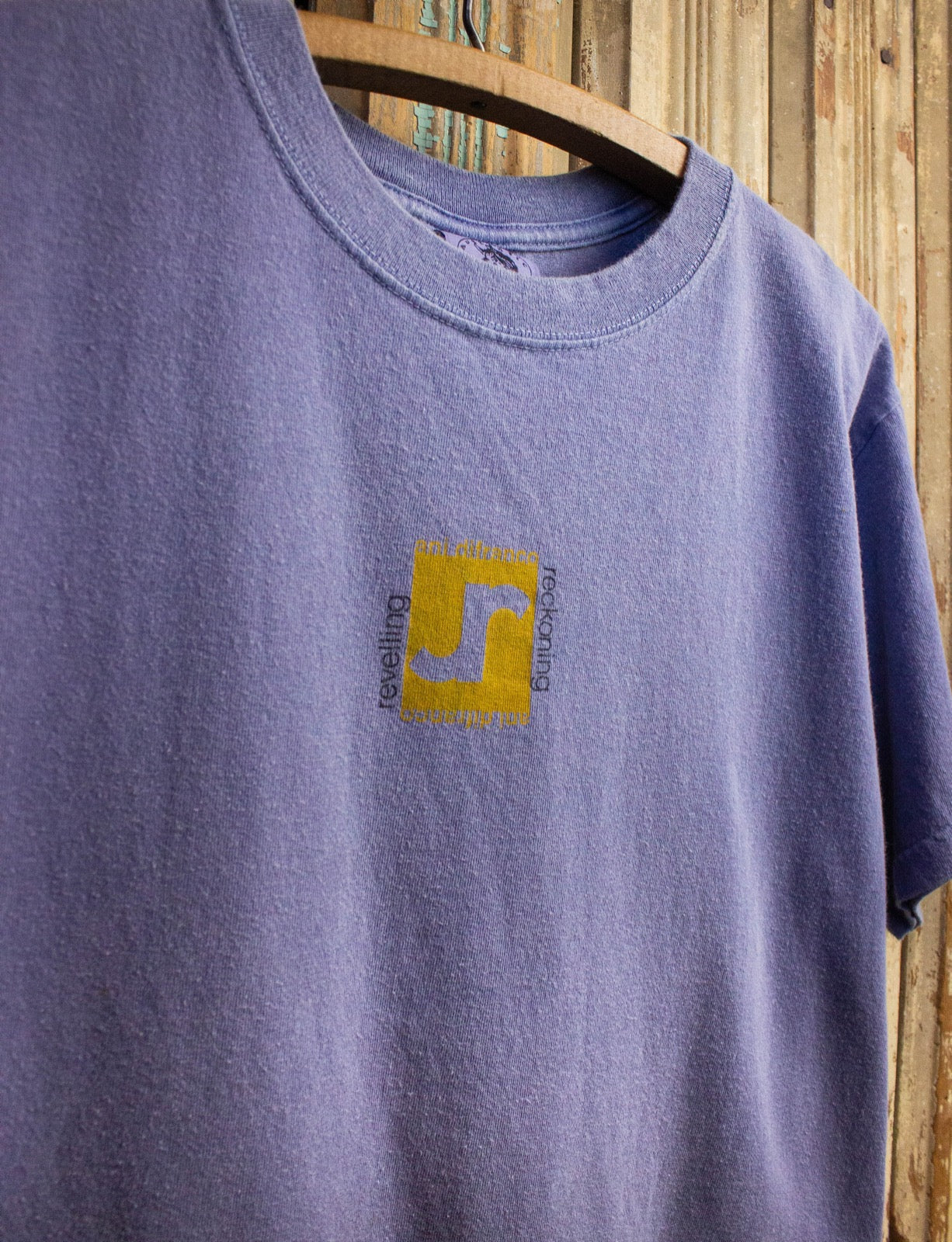 Vintage Ani Difranco Reveling Reckoning Concert T Shirt 2001 Blue Medium