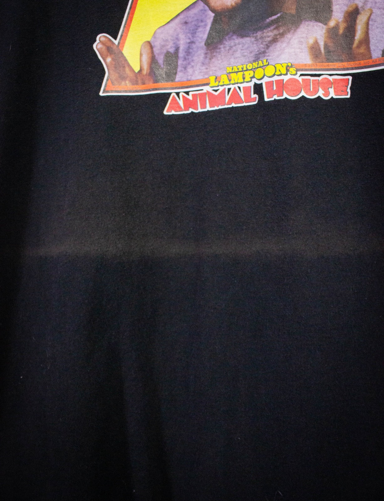 Vintage National Lampoon's Animal House Iron On Graphic T Shirt Black XL