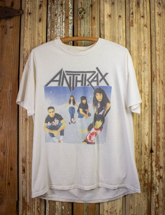 Vintage Anthrax Albums Concert T Shirt White 1990 White Large