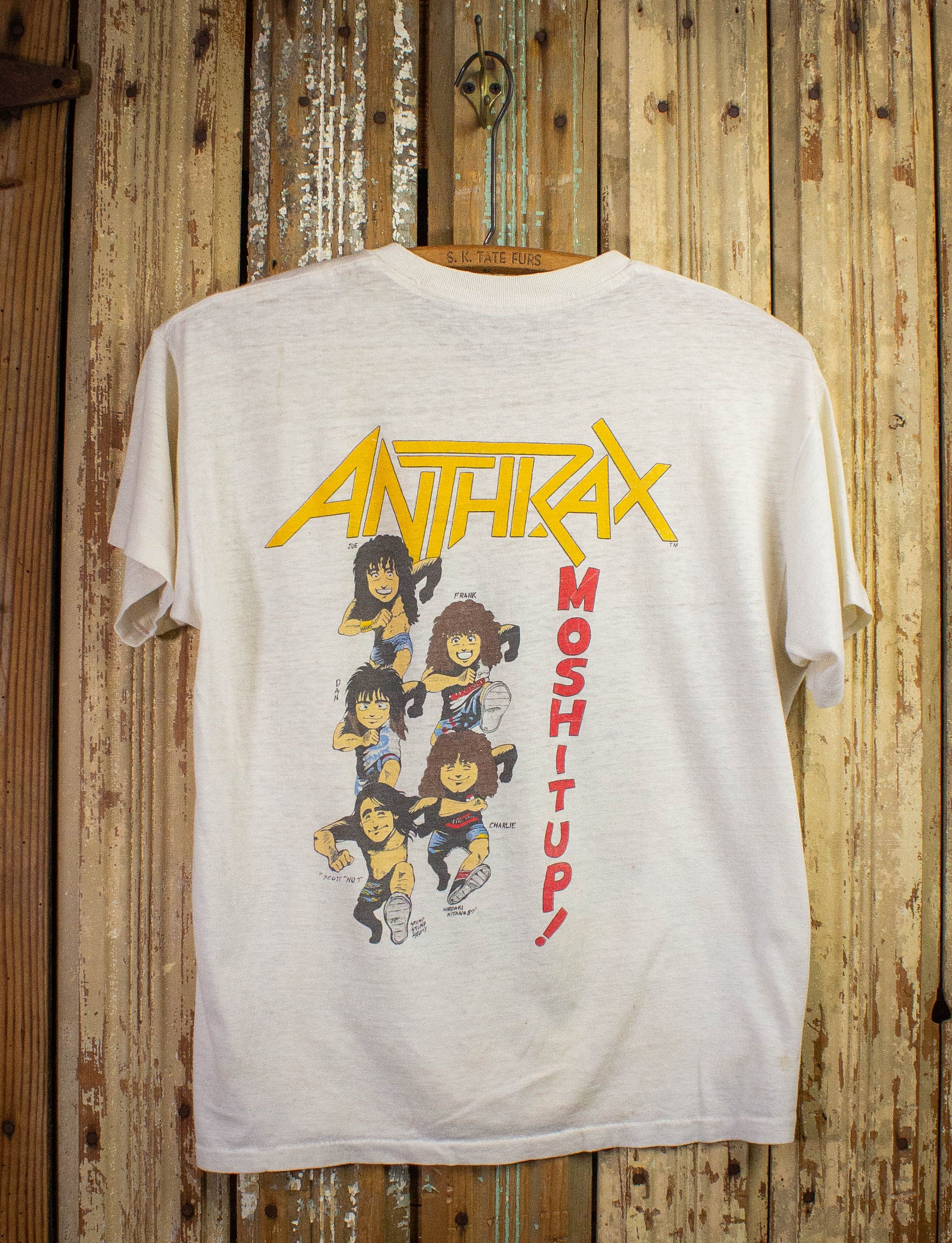 Vintage Anthrax Mosh It Up Concert T Shirt 1987 White Small